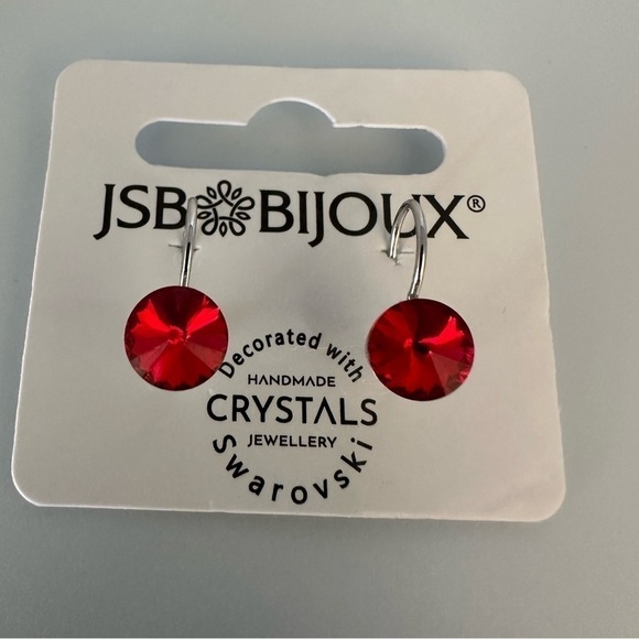 Swarovski Element round drop earrings - New - Picture 10 of 13